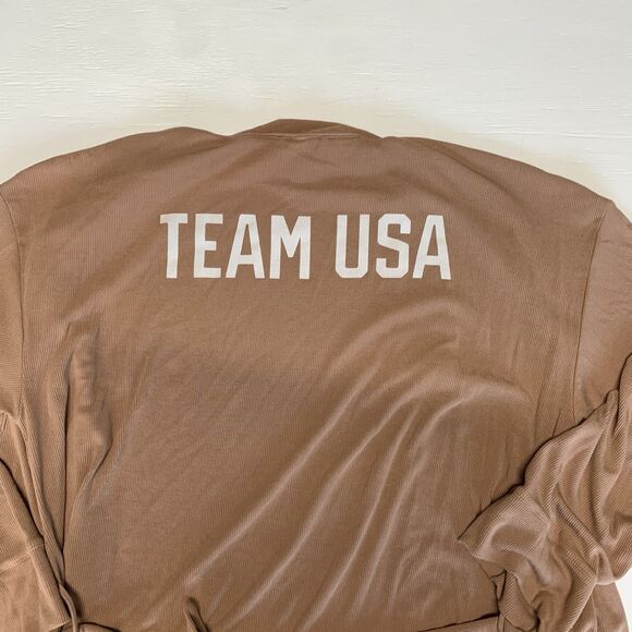Skims Robe Large Ochre Pink Brown Belted Team USA Olympic Lounge Soft - Picture 8 of 10